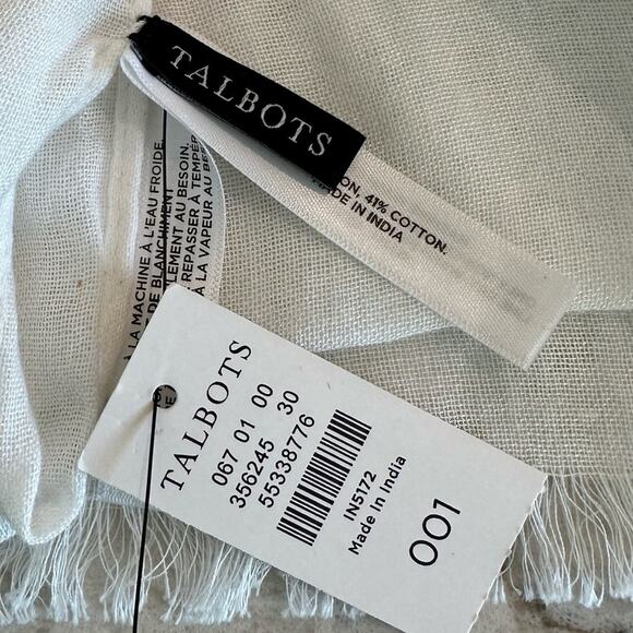 NWT TALBOTS Americana Stripe Oblong Scarf - Picture 6 of 7